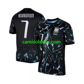 Camisolas de futebol Coreia do Sul Heungmin 7 Equipamento Alternativa 2024 Manga Curta